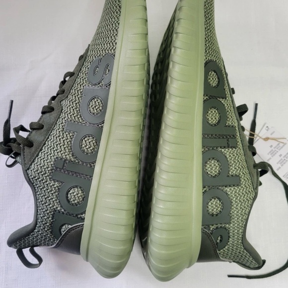 MENS NWT ADIDAS GREEN OLIVE KAPTIR BASE RUNNING WORKOUT EVERY DAY SHOE  SIZE 10 - Picture 4 of 9
